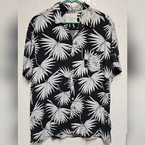 Weatherproof Vintage Men's Short Sleeve Camp Collar Printed Shirt Size Large